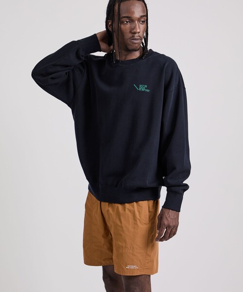 【ダークブラウン（20）】Bowery Loofah Collar Sweatshirt Saturdays NYC（サタデーズ ニューヨークシティ） トレーナー