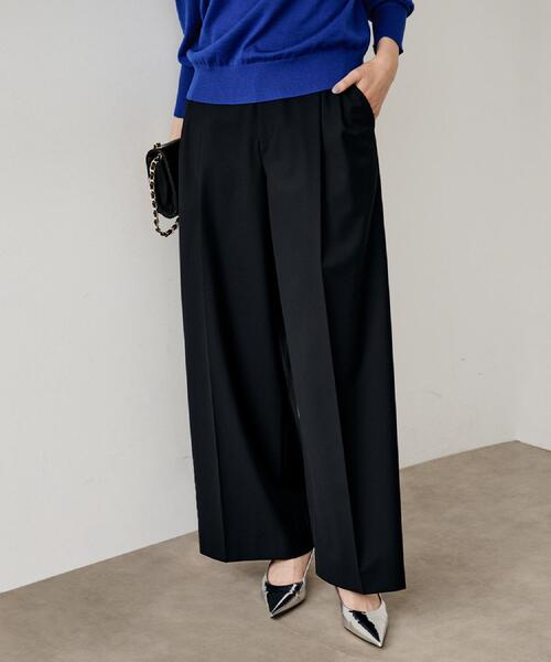 UNTITLED（アンタイトル） パンツ 「洗える/ウエスト後ろゴム」ウール