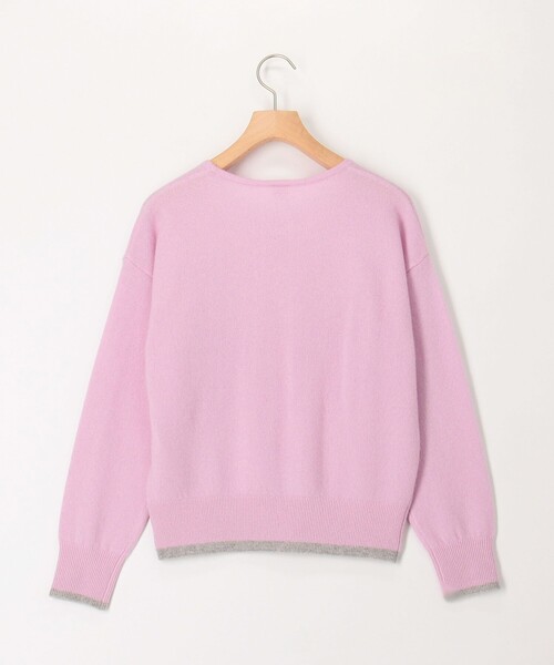 MICO COULIER（ミコクリエ） ニット セーター カシミヤ100 配色クルー