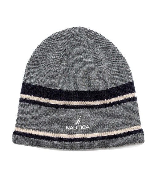 NAUTICA（ノーティカ） ニット帽 ニットキャップ ビーニー LINE KNIT