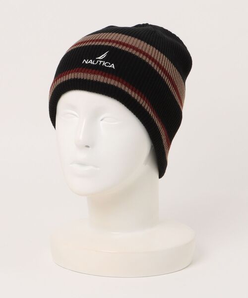 NAUTICA（ノーティカ） ニット帽 ニットキャップ ビーニー LINE KNIT