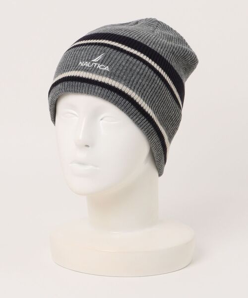 NAUTICA（ノーティカ） ニット帽 ニットキャップ ビーニー LINE KNIT