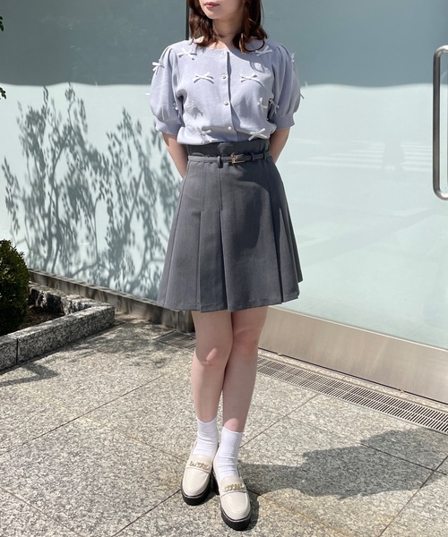 「abc une face」 半袖ニット FREE ピンク レディース_画像2