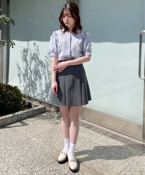 「abc une face」 半袖ニット FREE ピンク レディース_画像3