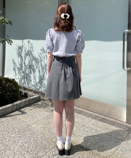 「abc une face」 半袖ニット FREE ピンク レディース_画像8