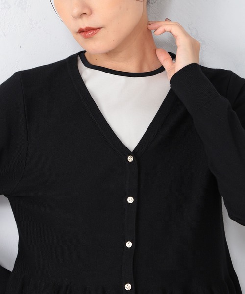 GALLORIA（ギャローリア） カーディガン ペプラム切替カーディガン