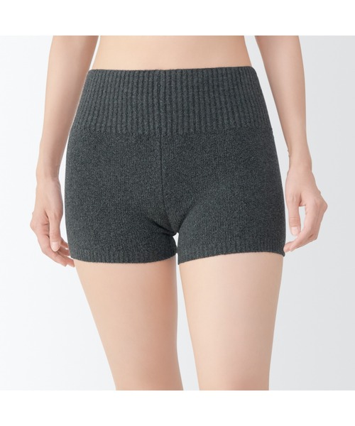 無印良品（MUJI） 婦人 コットン混もこもこニットオーバーパンツ
