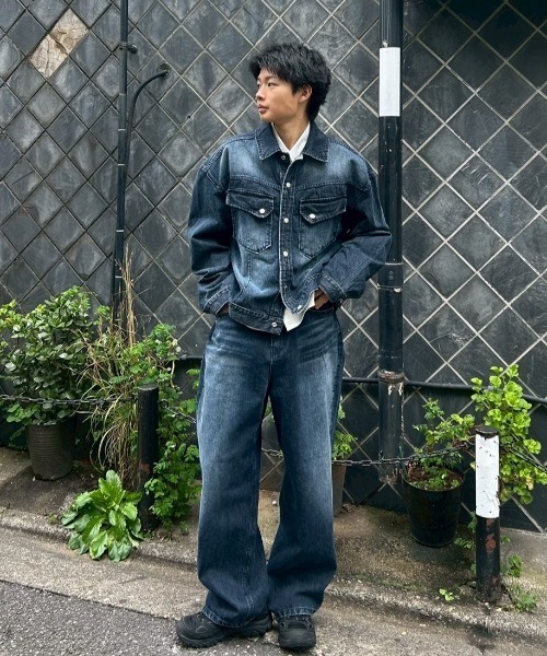 Chikashitsu+（チカシツプラス） デニムジャケット gジャン