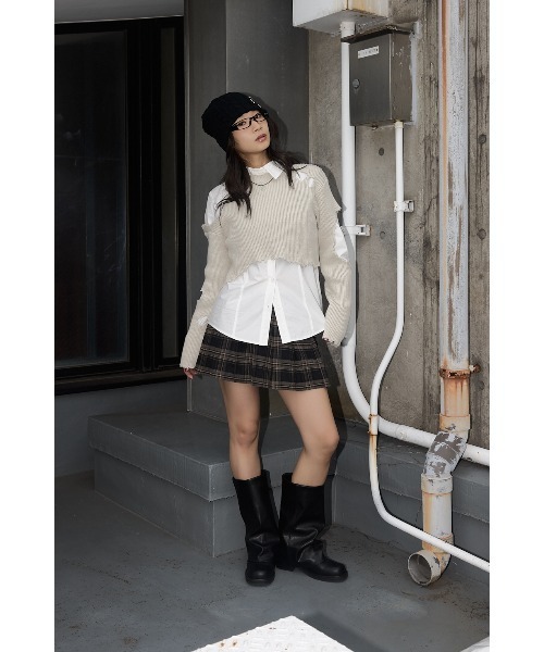 LAGUA GEM（ラグアジェム） スカート CHECK PLEATS 2PIECE スカート
