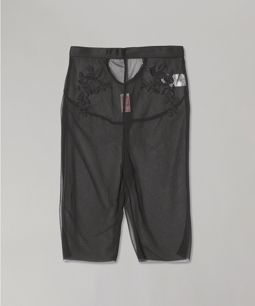 FETICO（フェティコ） パンツ FETICO ROSE-EMBROIDERED SHEER BIKER