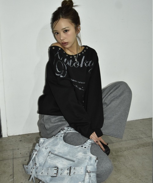 DAIYA（ダイヤ） トレーナー スウェット ハトメプリント オーバー