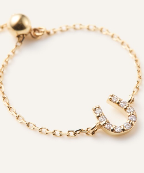 VA VandomeAoyama k10PG ダイヤモンドチェーンリング va vendome aoyama 指輪 リング K10ゴールド ダイヤモンド チェーン