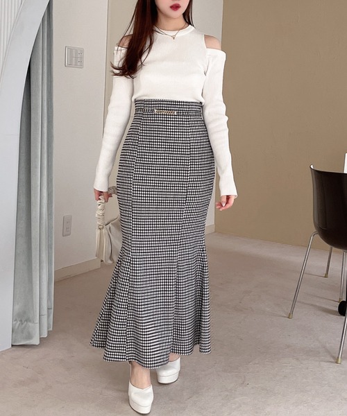 「MIIA」 長袖ニット FREE オフホワイト レディース_画像5