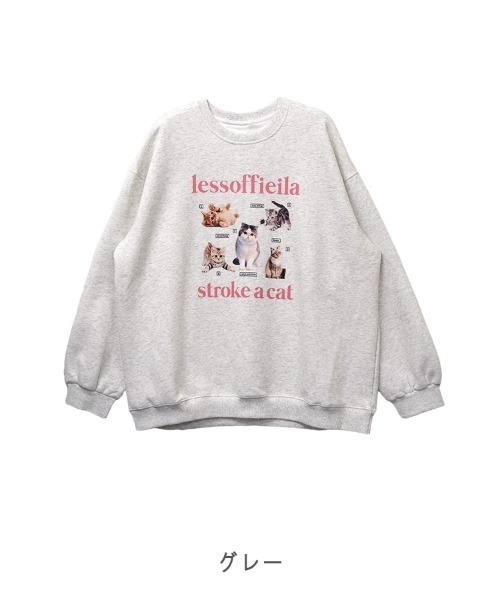 CLOTHY トレーナー スウェット 「キュートな癒し系トレーナー♪」ねこ