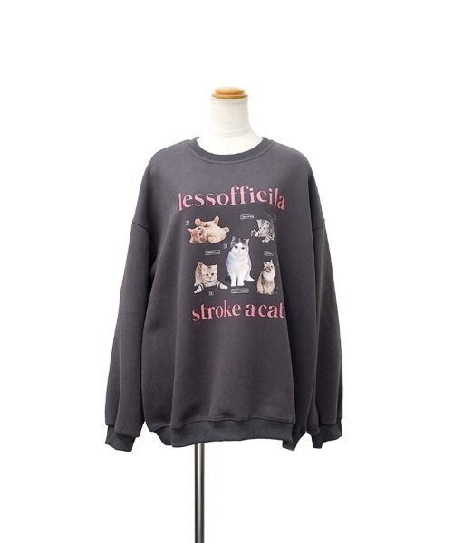 CLOTHY トレーナー スウェット 「キュートな癒し系トレーナー♪」ねこ
