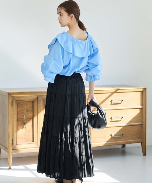 「fifth」 長袖ブラウス M ブルー レディース_画像5