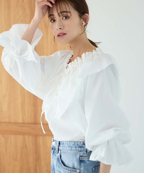 「fifth」 長袖ブラウス M ブルー レディース_画像6