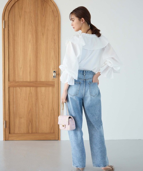 「fifth」 長袖ブラウス M ブルー レディース_画像9