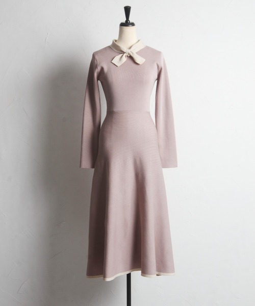 「tocco closet」 ニットワンピース M ネイビー レディース_画像3