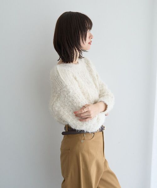 YECCA VECCA（イェッカヴェッカ） ニット セーター フェザーモール
