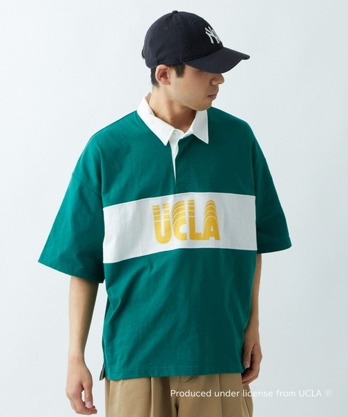「UCLA」 半袖ポロシャツ LARGE グリーン メンズ_画像2