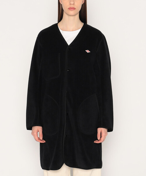 DANTON ノーカラージャケット　コート　ブラック　38 Danton（ダントン） ノーカラーコート 38 ブラック レディース