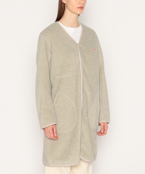 Danton（ダントン） ノーカラーコート 38 ブラック レディース