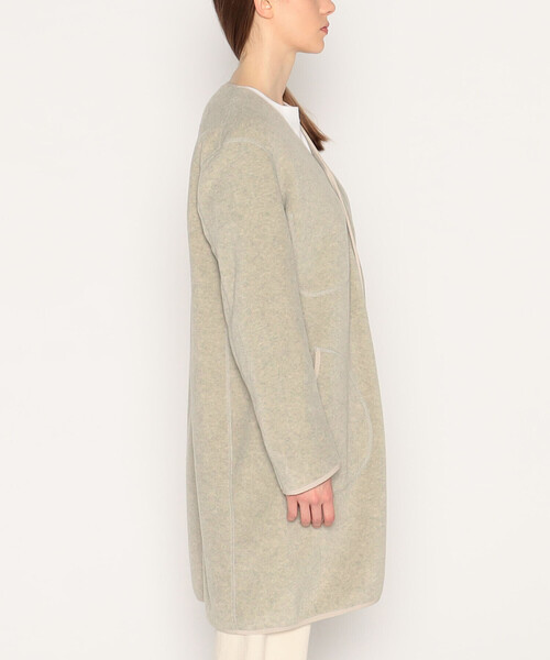 Danton（ダントン） ノーカラーコート 38 ブラック レディース