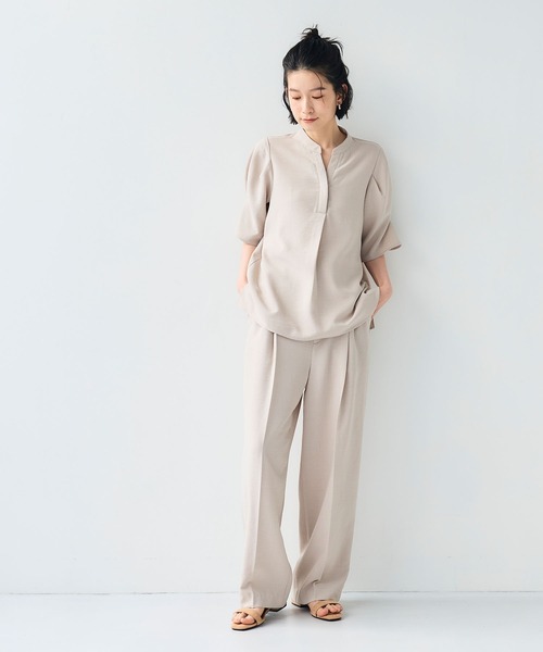 「CROSS FUNCTION」 半袖ブラウス M チャコールグレー レディース_画像4