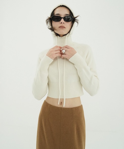 CLANE（クラネ） ニット セーター SHORT KNIT HOODIE レディース