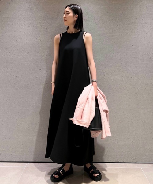 「Mila Owen」 ノースリーブワンピース 0 グリーン レディースの画像