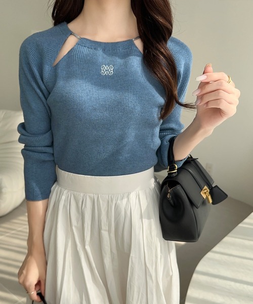 「mily bilet」 長袖ニット X-LARGE ブラック レディース_画像7