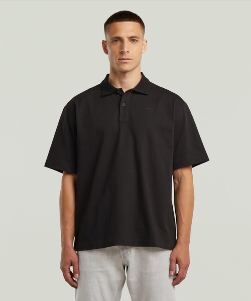 G-STAR RAW ポロシャツ 半袖 Loose Polo/ガーメントウォッシュワン