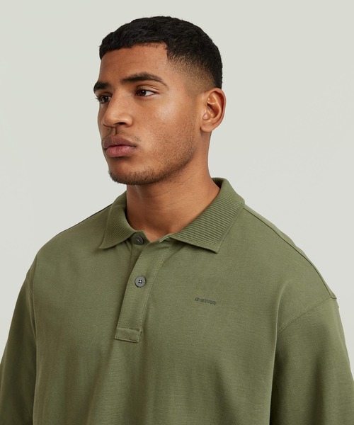 G-STAR RAW ポロシャツ 半袖 Loose Polo/ガーメントウォッシュワン