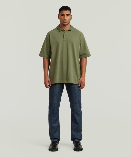 G-STAR RAW ポロシャツ 半袖 Loose Polo/ガーメントウォッシュワン
