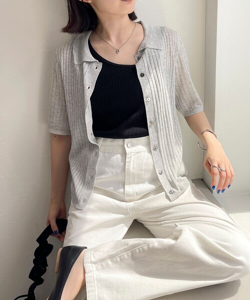 fredy emue（フレディエミュ） ニットカーディガン 38 ライトグレー