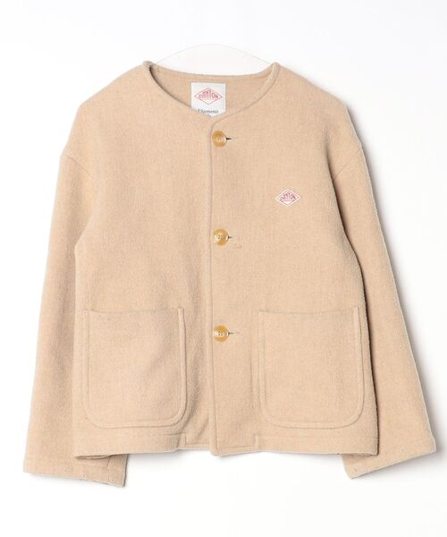 Danton（ダントン） ノーカラージャケット 36 ベージュ レディース