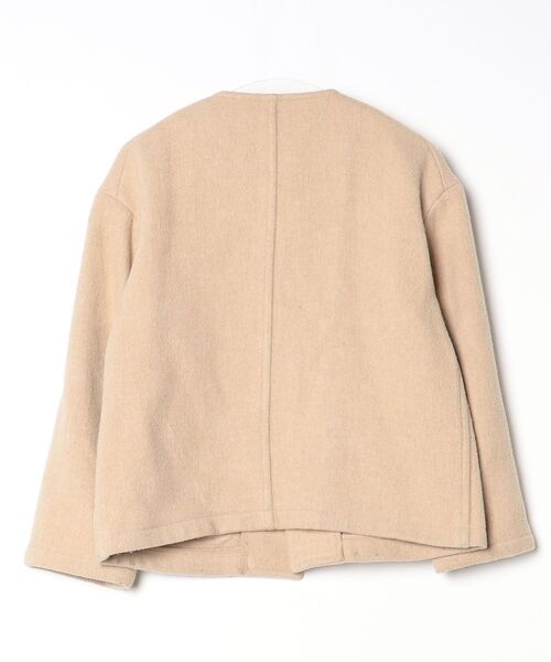 DANTON ノーカラージャケット 36 ベージュ Danton（ダントン） ノーカラージャケット 36 ベージュ レディース