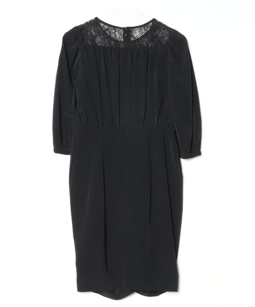 「FLICKA」 レース7分袖ワンピース 1 ブラック レディース_画像2