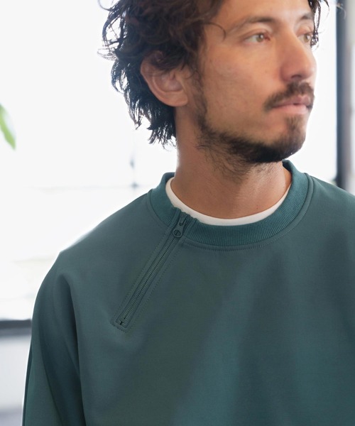 「CAMBIO」 スウェットカットソー S カーキ メンズ_画像2