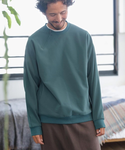 「CAMBIO」 スウェットカットソー S カーキ メンズ_画像3