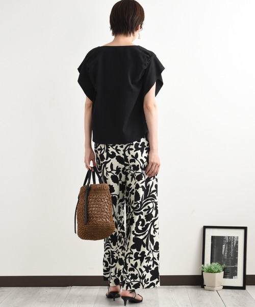 「INTERPLANET」 イージーパンツ FREE オフホワイト レディース_画像5