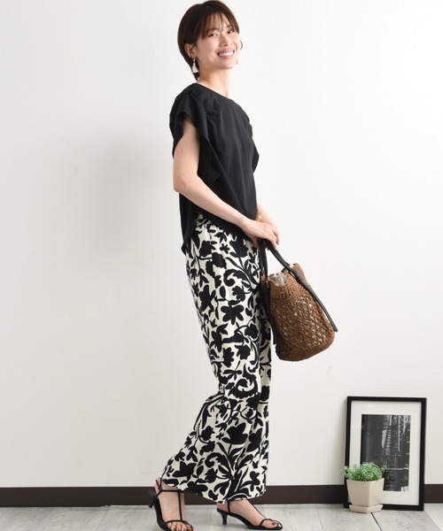 「INTERPLANET」 イージーパンツ FREE オフホワイト レディース_画像7