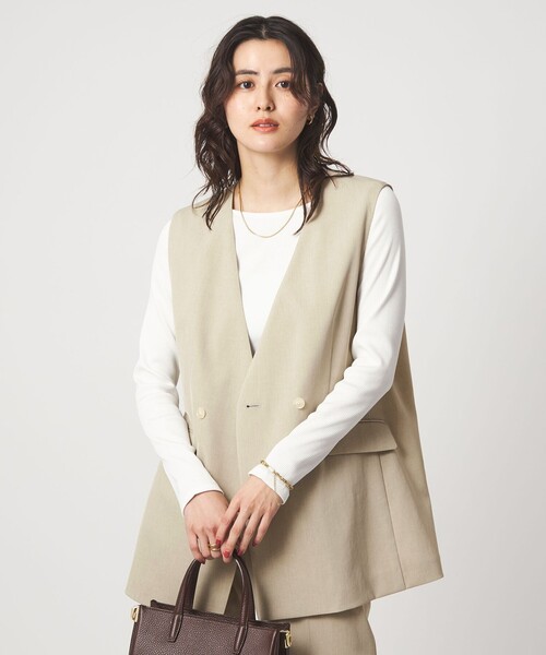【美品】 グリーンレーベルリラクシング　サラフールノーラペルジャケット　パンツ green label relaxing（グリーンレーベルリラクシング） ジャケット