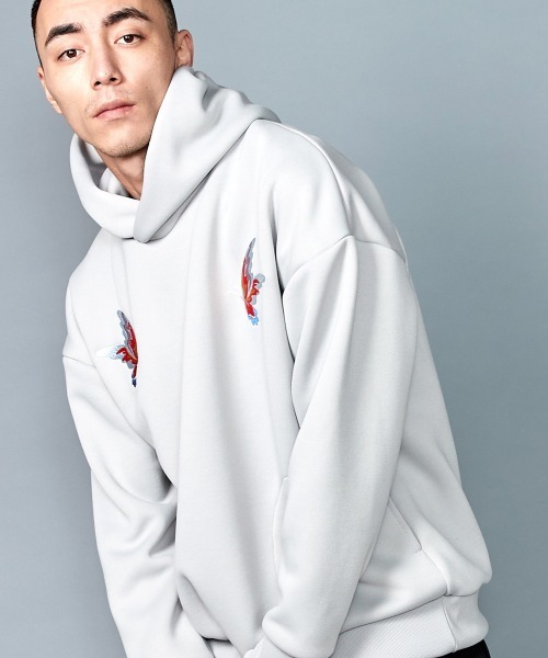 「rehacer」 プルオーバーパーカー X-LARGE グレイッシュベージュ メンズ_画像4