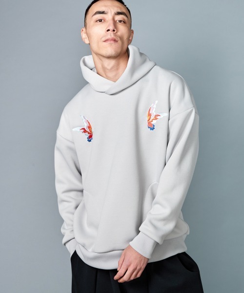 「rehacer」 プルオーバーパーカー X-LARGE グレイッシュベージュ メンズ_画像6