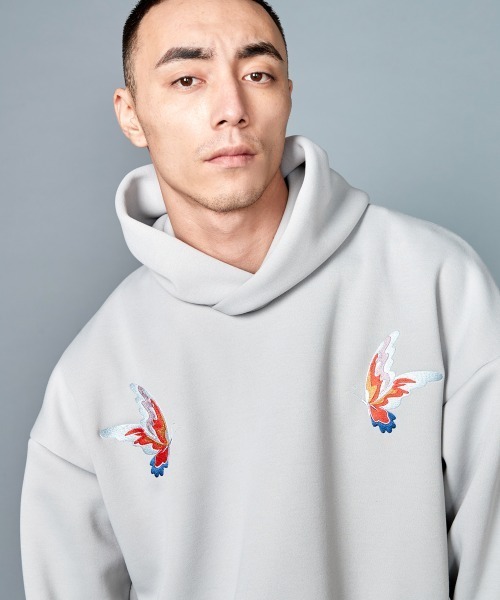 「rehacer」 プルオーバーパーカー X-LARGE グレイッシュベージュ メンズ_画像8