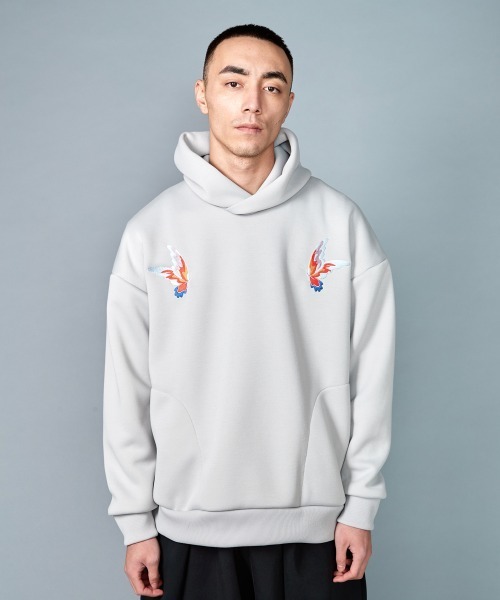 「rehacer」 プルオーバーパーカー X-LARGE グレイッシュベージュ メンズ_画像9