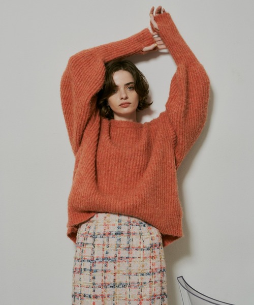「Unitage」 ニットカーディガン FREE オレンジ レディース_画像7