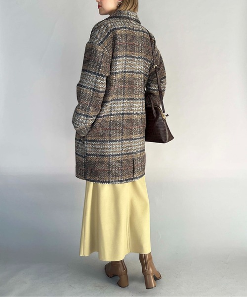 「PICCIN」 チェスターコート L ネイビー レディース_画像3